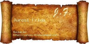 Jurcsi Frida névjegykártya